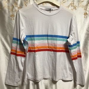 NWT Misslook Colorful Striped Long Sleeve Shirt